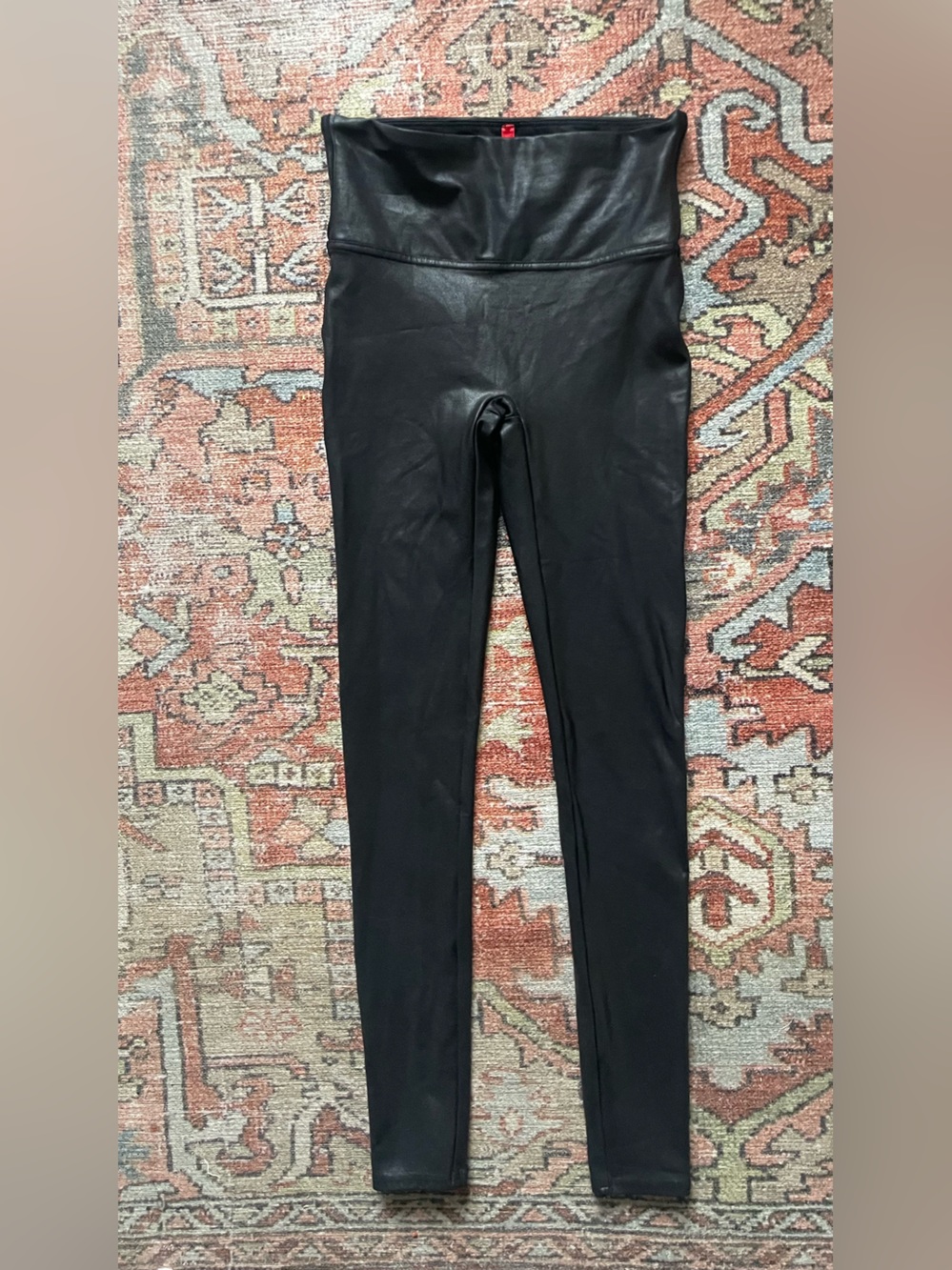 SPANX Black Faux Leather Leggings